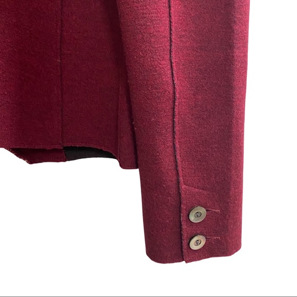 Eileen Fisher Merino Wool Red Jacket Blazer Woman’s XS - Picture 4 of 7